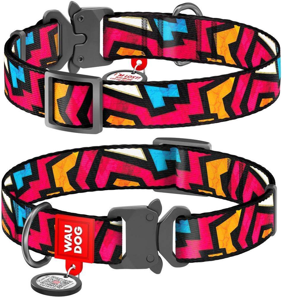 ΠΕΡΙΛΑΙΜΙΟ WAUDOG GRAFFITI METAL FASTEX (25MM / 35-58CM) WAUDOG