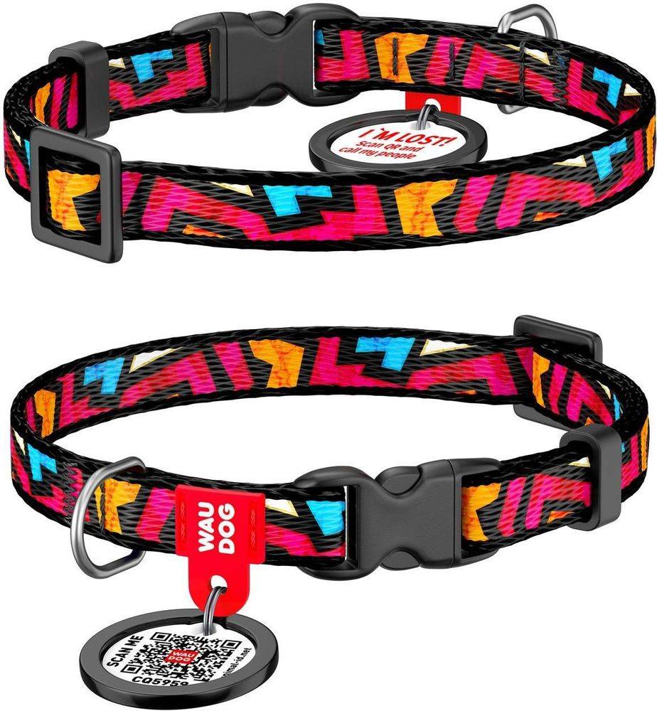 ΠΕΡΙΛΑΙΜΙΟ WAUDOG GRAFFITI PLASTIC FASTEX (25MM / 35-58CM)