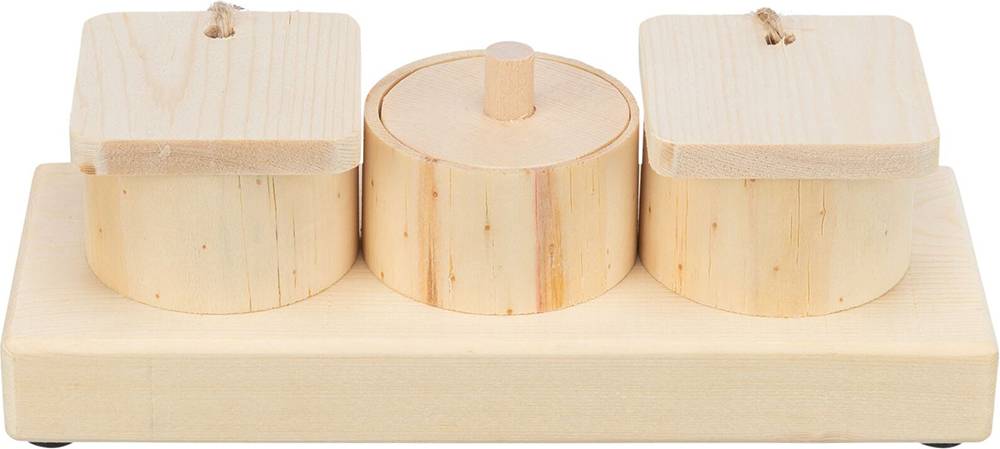 ΠΑΙΧΝΙΔΙ TRIXIE ΠΟΤΗΡΙΑ ΛΙΧΟΥΔΙΩΝ ΞΥΛΙΝΑ (15X4,5X6CM) TRIXIE