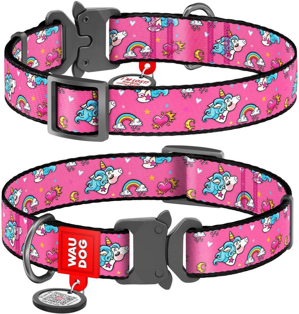 ΠΕΡΙΛΑΙΜΙΟ WAUDOG UNICORNS METAL FASTEX (25MM / 35-58CM) WAUDOG