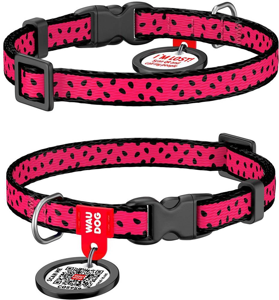 ΠΕΡΙΛΑΙΜΙΟ WAUDOG WATERMELON PLASTIC FASTEX (25MM / 35-58CM)