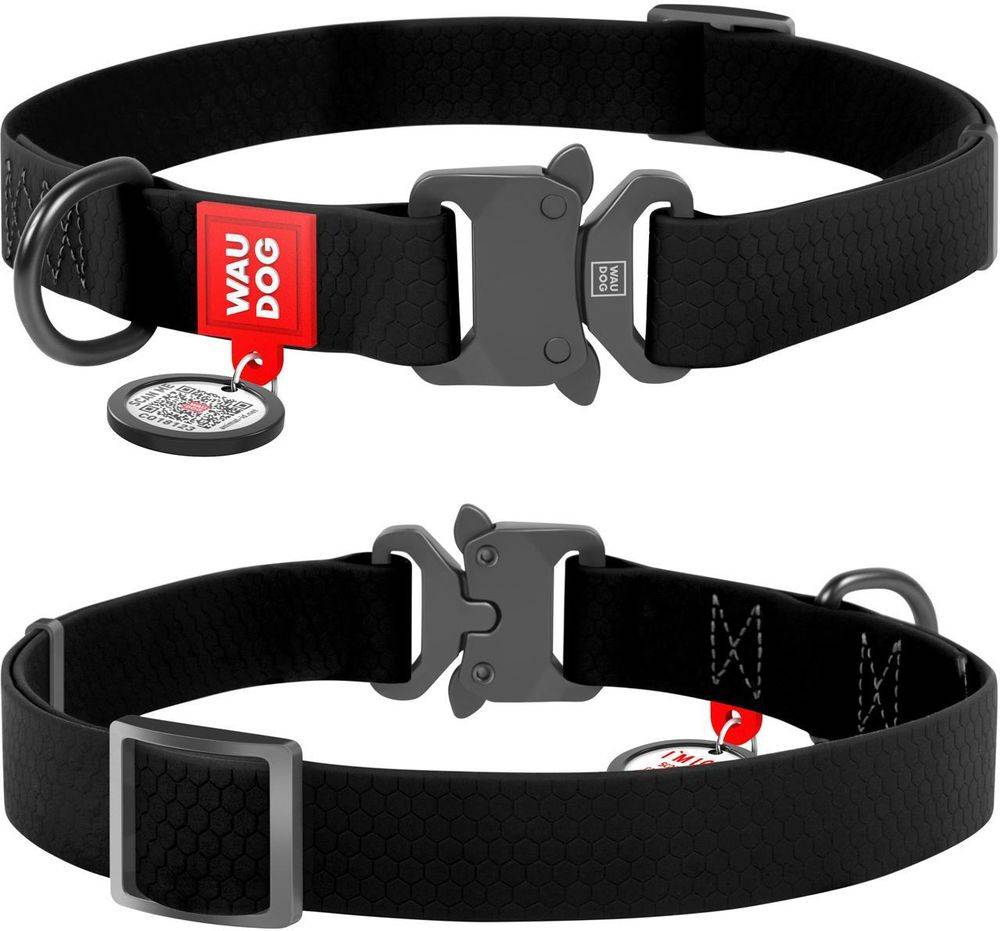 ΠΕΡΙΛΑΙΜΙΟ WAUDOG BLACK METAL FASTEX ΑΔΙΑΒΡΟΧΟ (25MM / 35-58CM)