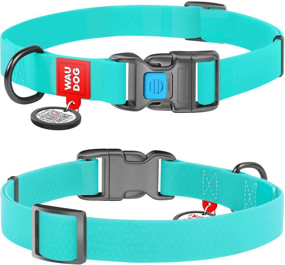 ΠΕΡΙΛΑΙΜΙΟ WAUDOG GLOW IN THE DARK PLASTIC FASTEX ΤΙΡΚΟΥΑΖ (25MM / 35-58CM) WAUDOG