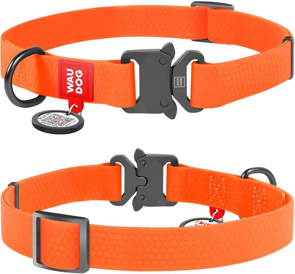 ΠΕΡΙΛΑΙΜΙΟ WAUDOG ORANGE METAL FASTEX (15MM / 23-35CM) WAUDOG