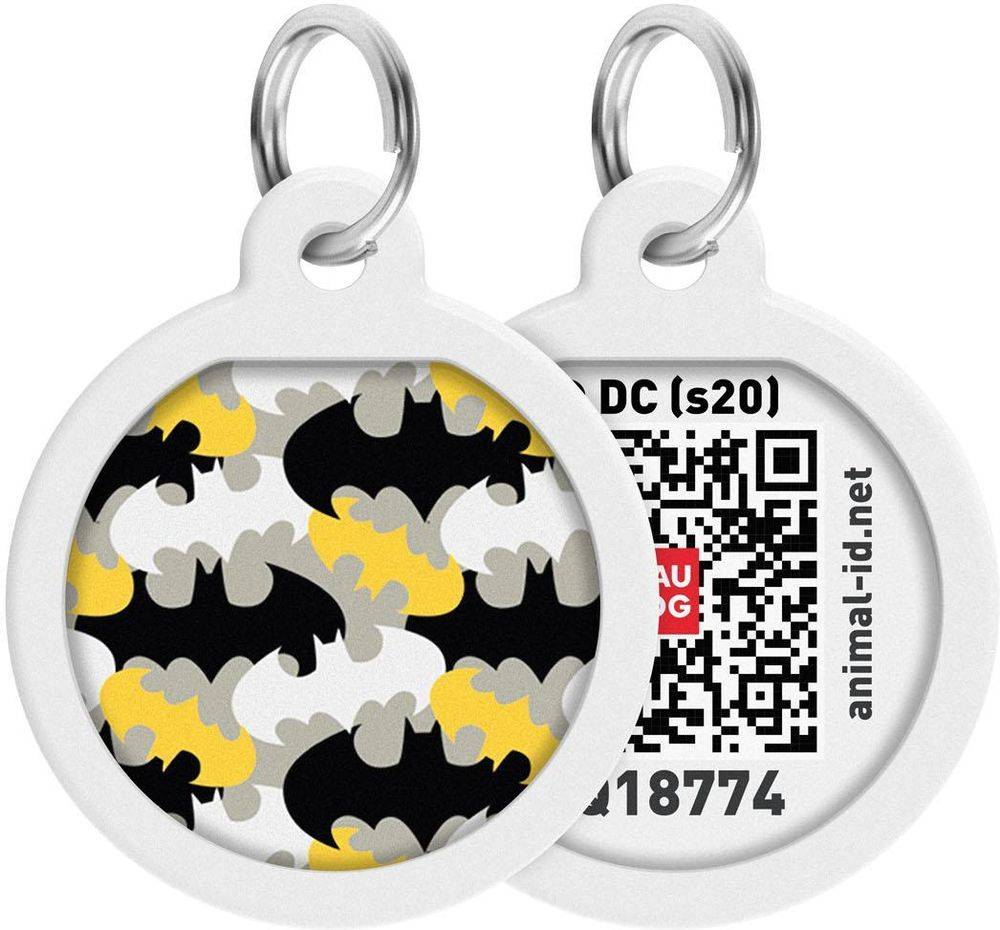 WAUDOG ΤΑΥΤΟΤΗΤΑ WAUDOG METAL PET TAG BATMAN PATTERN (25MM)