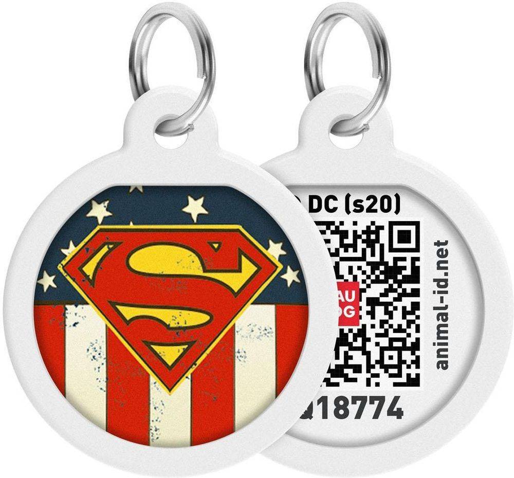 ΤΑΥΤΟΤΗΤΑ WAUDOG METAL PET TAG SUPERMAN AMERICA (25MM) WAUDOG
