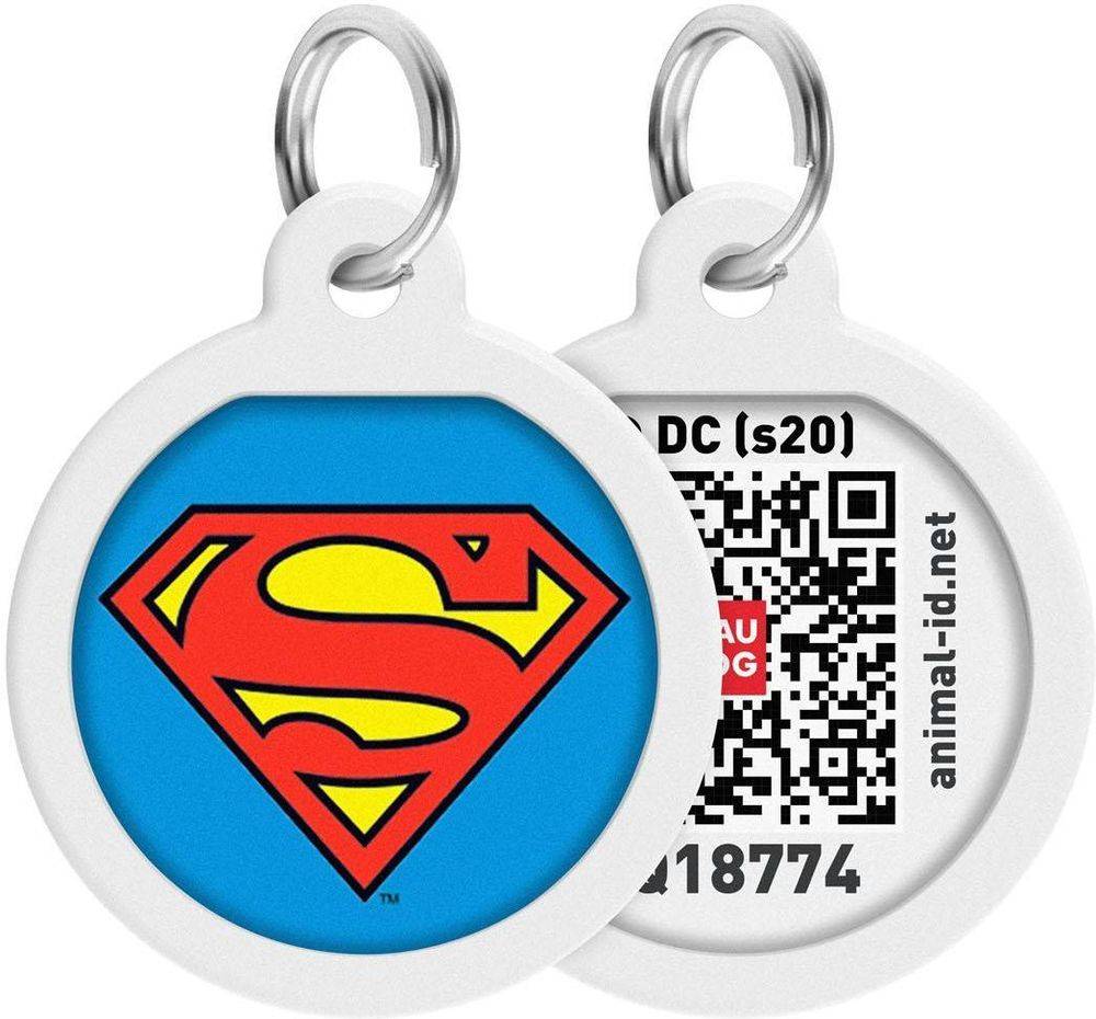 WAUDOG ΤΑΥΤΟΤΗΤΑ WAUDOG METAL PET TAG SUPERMAN IS HERO (25MM)