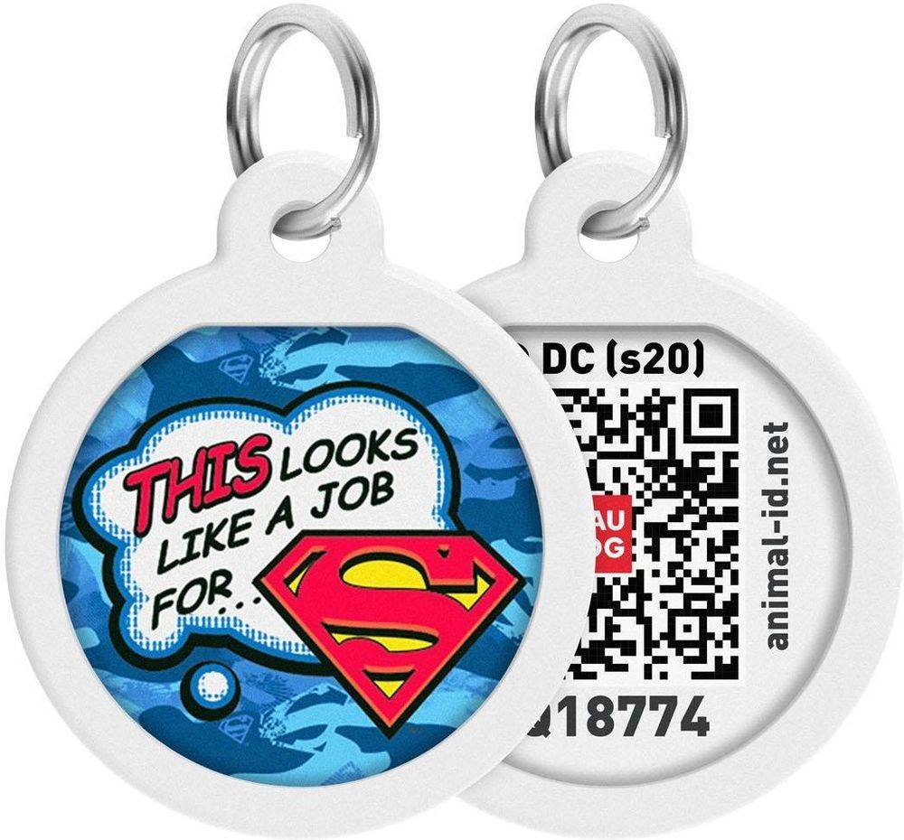 WAUDOG ΤΑΥΤΟΤΗΤΑ WAUDOG METAL PET TAG WORK FOR SUPERMAN (25MM)