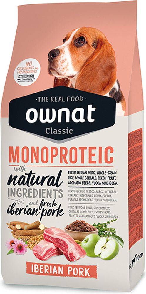 ΤΡΟΦΗ ΣΚΥΛΟΥ OWNAT CLASSIC ADULT MONOPROTEIC ΧΟΙΡΙΝΟ (12KG)