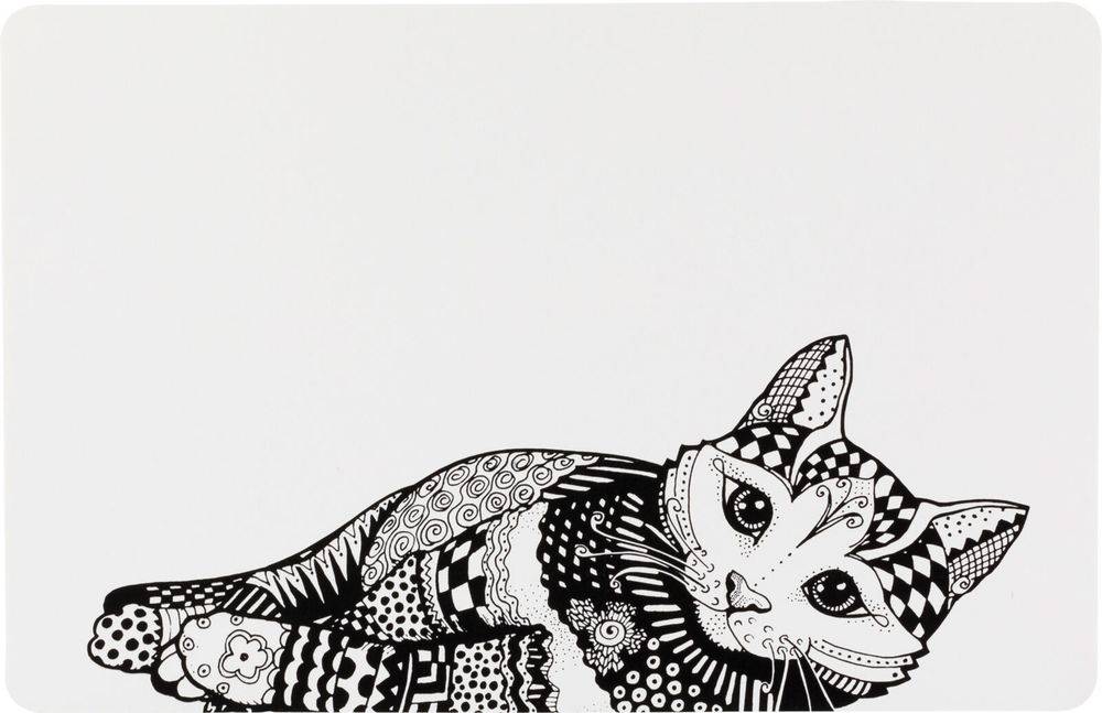 ΣΟΥΠΛΑ ΓΑΤΑΣ TRIXIE ZENTANGLE ΛΕΥΚΟ ΜΑΥΡΟ (44Χ28CM) TRIXIE