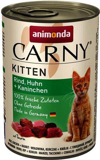 ΚΟΝΣΕΡΒΑ ΓΑΤΑΣ ANIMONDA CARNY KITTEN ΒΟΔΙΝΟ ΚΟΤΟΠΟΥΛΟ ΚΟΥΝΕΛΙ (400GR) ANIMONDA VOM FEINSTEN