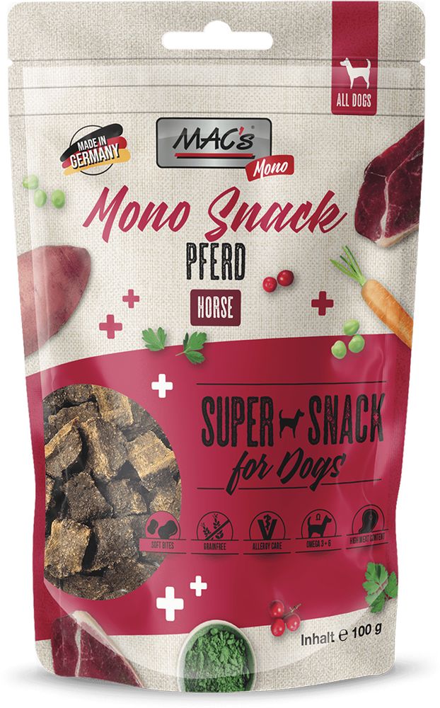 ΣΝΑΚ ΣΚΥΛΟΥ MACS MEAT BITS GRAIN FREE ΜΕ ΑΛΟΓΟ (100GR) MACS