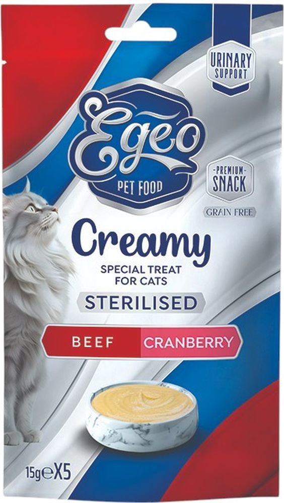 ΦΑΚΕΛΑΚΙ EGEO CREAMY STERILISED ΒΟΔΙΝΟ ΜΕ CRANBERRY (75GR)