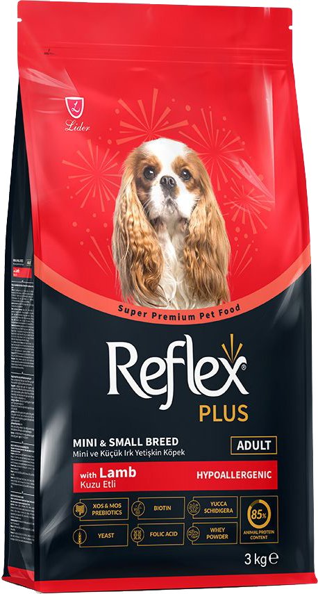 ΤΡΟΦΗ REFLEX PLUS MINI/SMALL BREED ADULT ΑΡΝΙ (3KG) REFLEX PLUS
