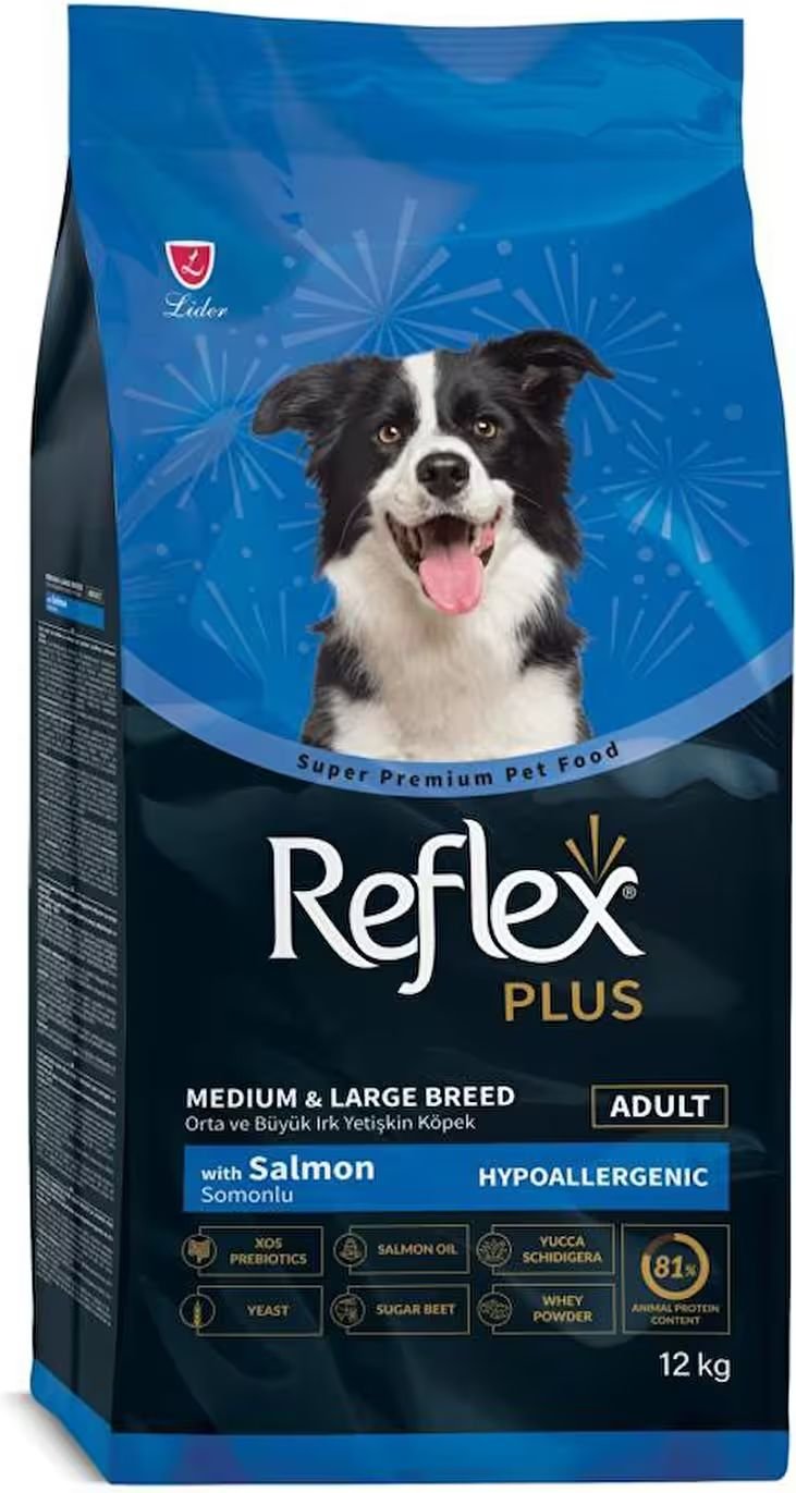 REFLEX PLUS ΤΡΟΦΗ REFLEX PLUS ADULT MEDIUM - LARGE ΣΟΛΟΜΟΣ (12KG)