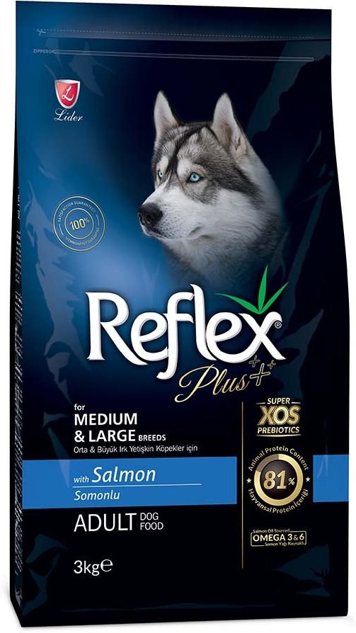 ΤΡΟΦΗ REFLEX PLUS ADULT MEDIUM - LARGE ΣΟΛΟΜΟΣ (3KG)