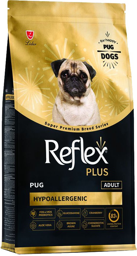 REFLEX PLUS ΤΡΟΦΗ REFLEX PLUS BREED PUG ADULT HYPOALLERGENIC (2KG)