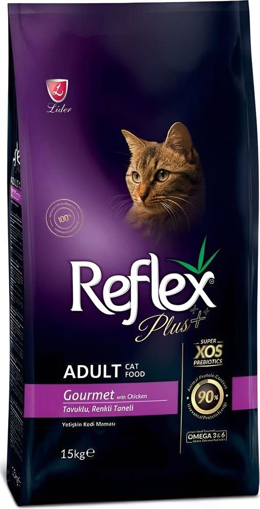 ΤΡΟΦΗ ΓΙΑ ΓΑΤΕΣ REFLEX PLUS ADULT GOURMET MULTICOLOR (15KG) REFLEX PLUS
