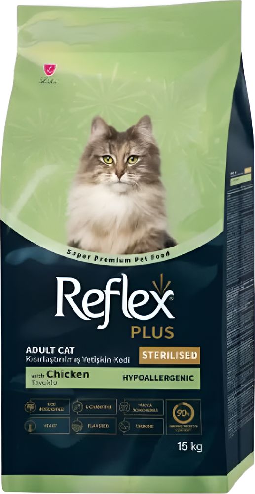 REFLEX PLUS ΤΡΟΦΗ ΓΙΑ ΓΑΤΕΣ REFLEX PLUS ADULT STERILISED ΚΟΤΟΠΟΥΛΟ (15KG)