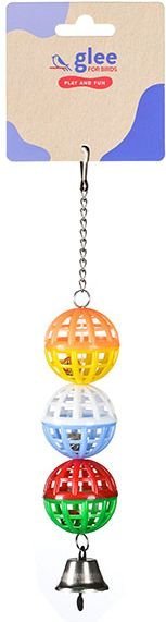 ΚΡΕΜΑΣΤΟ ΠΑΙΧΝΙΔΙ GLEE LATTICE BALLS WITH BELL (23X4CM)