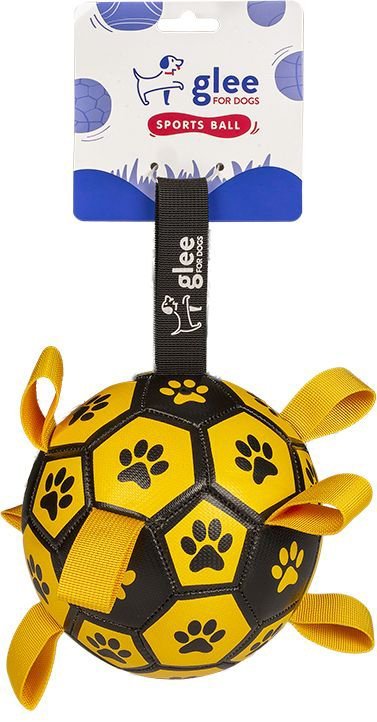 GLEE ΠΑΙΧΝΙΔΙ GLEE SOCCER BALL ΚΙΤΡΙΝΟ ΜΑΥΡΟ (15X15CM)