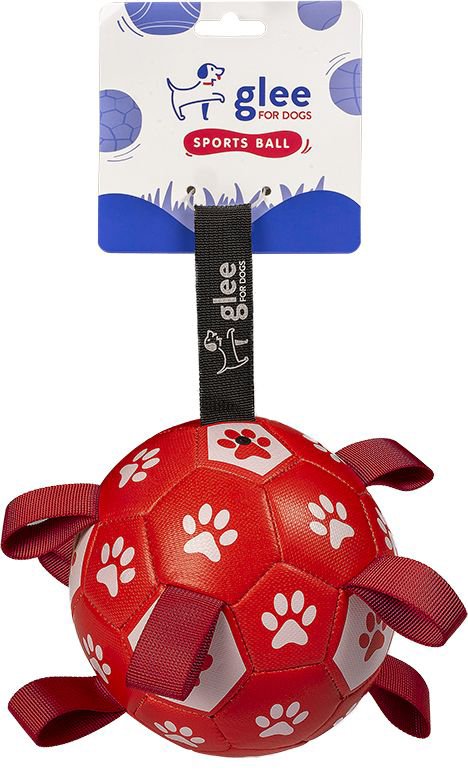 GLEE ΠΑΙΧΝΙΔΙ GLEE SOCCER BALL ΚΟΚΚΙΝΟ ΛΕΥΚΟ (15X15CM)