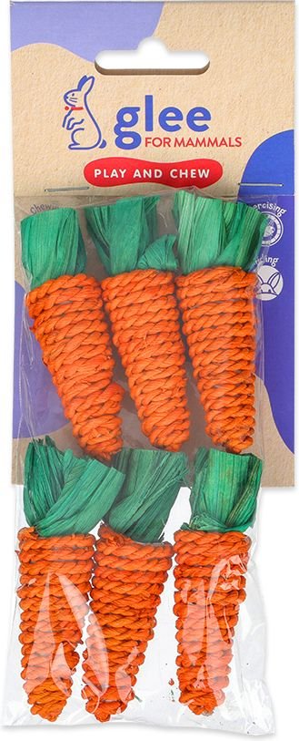 ΠΑΙΧΝΙΔΙ ΤΡΩΚΤΙΚΩΝ GLEE MINI SISAL CARROT (6ΤΜΧ/ 8CM) GLEE