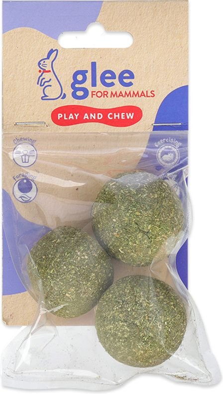 GLEE ΛΙΧΟΥΔΙΑ ΤΡΩΚΤΙΚΩΝ GLEE BAKED TIMOTHY HAY BALL ΜΕ ΚΑΡΟΤΟ (3ΤΜΧ / 4CM)