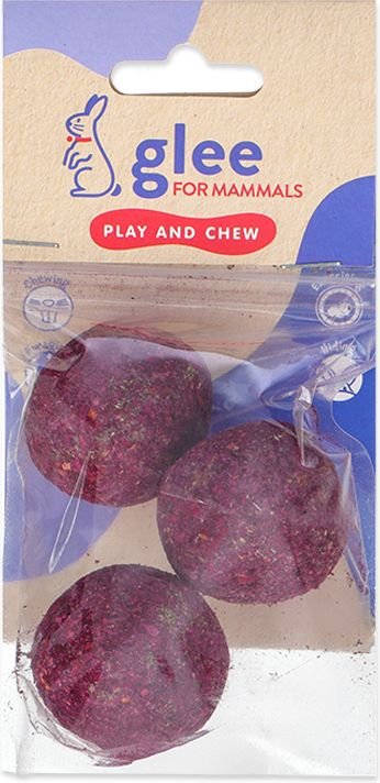 GLEE ΛΙΧΟΥΔΙΑ ΤΡΩΚΤΙΚΩΝ GLEE BAKED TIMOTHY HAY BALL WITH ROSE (3ΤΜΧ/ 4CM)