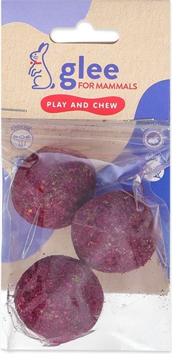 ΛΙΧΟΥΔΙΑ ΤΡΩΚΤΙΚΩΝ GLEE BAKED TIMOTHY HAY BALL WITH ROSE (3ΤΜΧ/ 4CM)