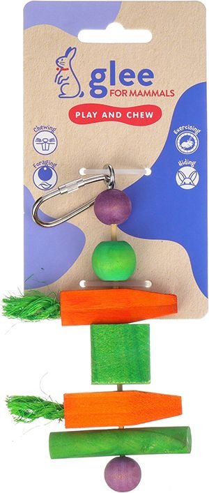 ΠΑΙΧΝΙΔΙ ΤΡΩΚΤΙΚΩΝ GLEE WOODEN CARROT GNAW (12,5CM) GLEE