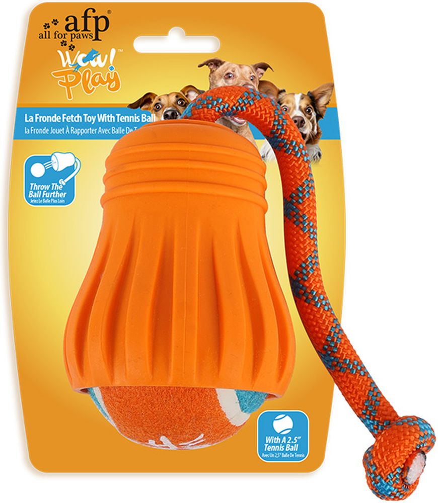 ΠΑΙΧΝΙΔΙ ΣΚΥΛΟΥ AFP WOW PLAY LA FRONDE TOY ΠΟΡΤΟΚΑΛΙ (36X7,5X7,5CM) AFP