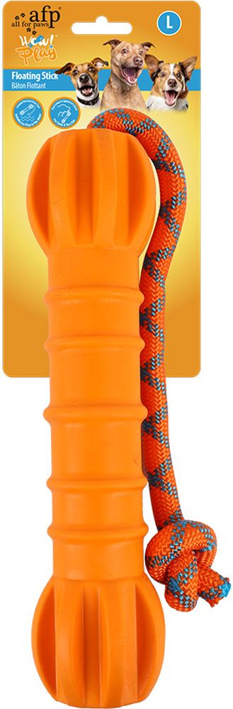 ΠΑΙΧΝΙΔΙ ΣΚΥΛΟΥ AFP WOW PLAY FLOATING STICK LARGE ΠΟΡΤΟΚΑΛΙ (47,5X6X6CM)