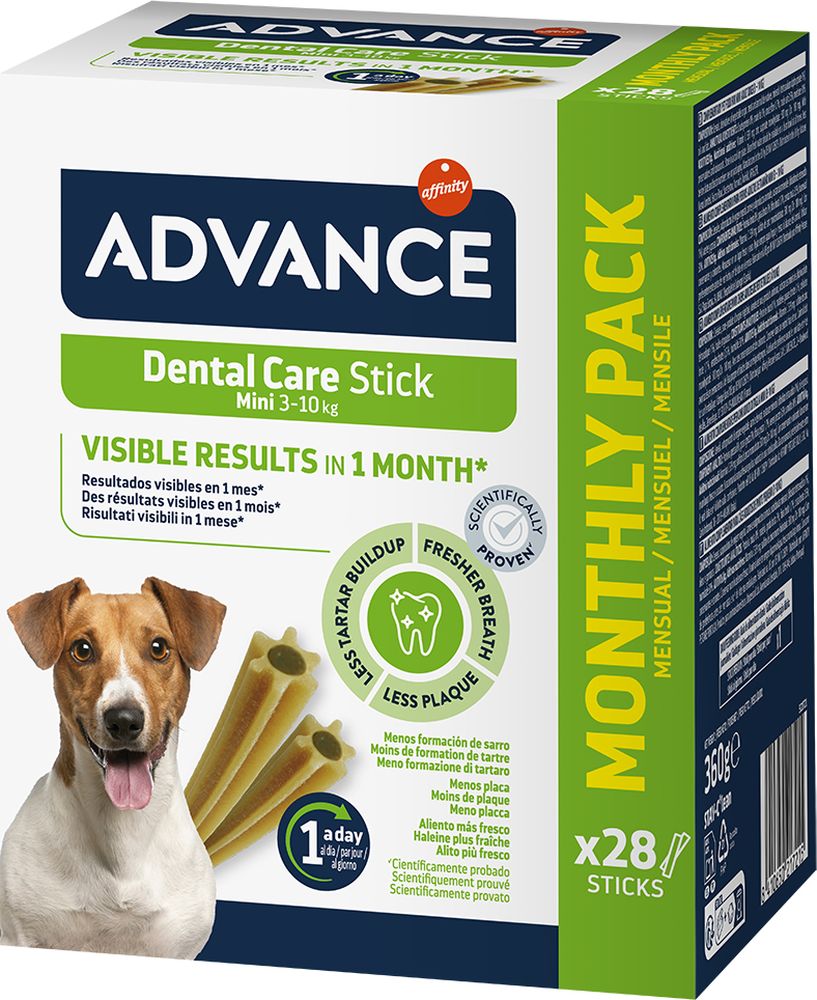 ΣΝΑΚ ΣΚΥΛΟΥ ADVANCE DOG DENTAL CARE STICK MINI (4X90GR) AFFINITY