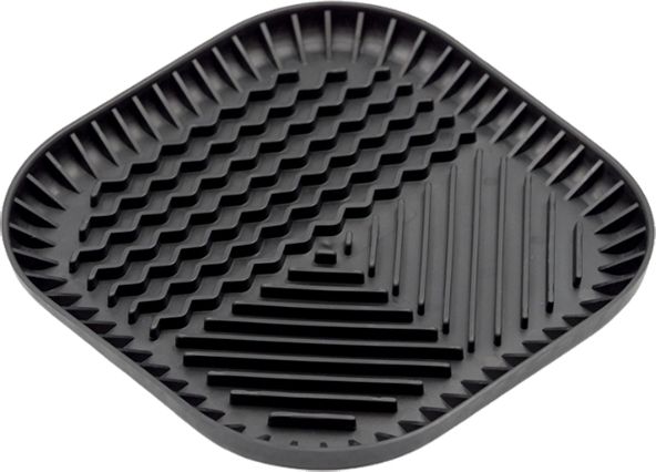 ΠΙΑΤΟ ΣΚΥΛΟΥ FIBOO SLOW FEEDER FIBOOWL MAT MEDIUM ΜΑΥΡΟ (19X19CM) FIBOO