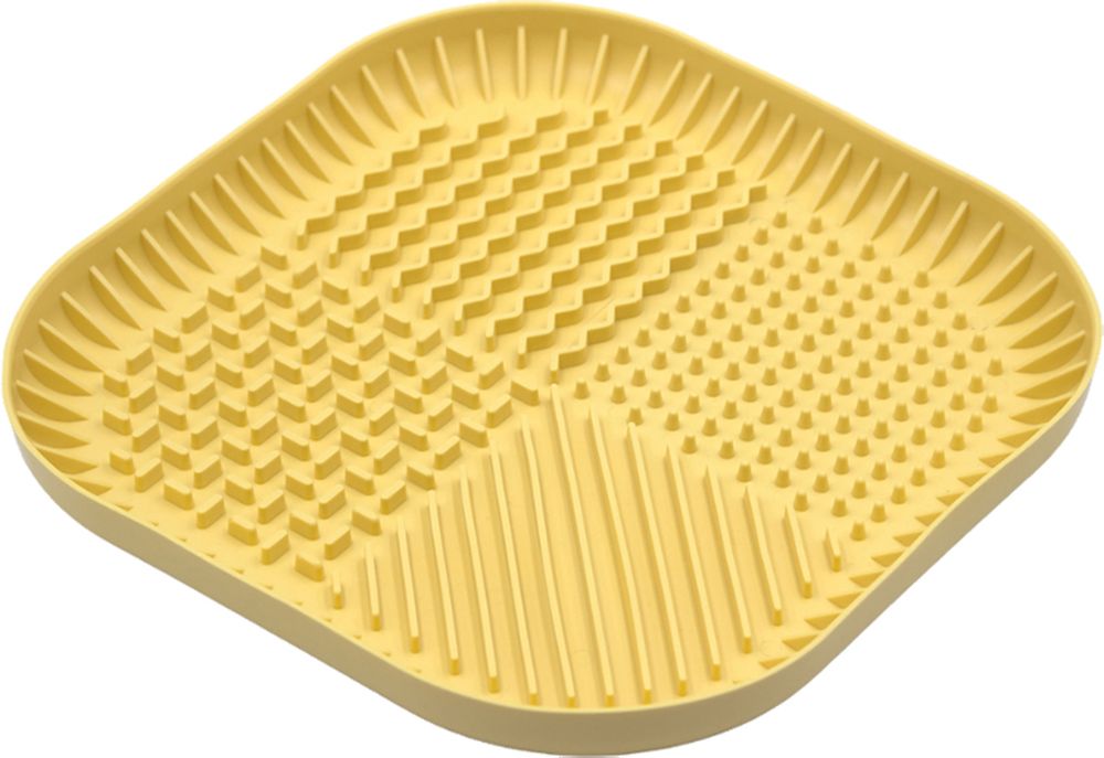 FIBOO ΠΙΑΤΟ ΣΚΥΛΟΥ FIBOO SLOW FEEDER FIBOOWL MAT LARGE ΚΙΤΡΙΝΟ (27X27CM)