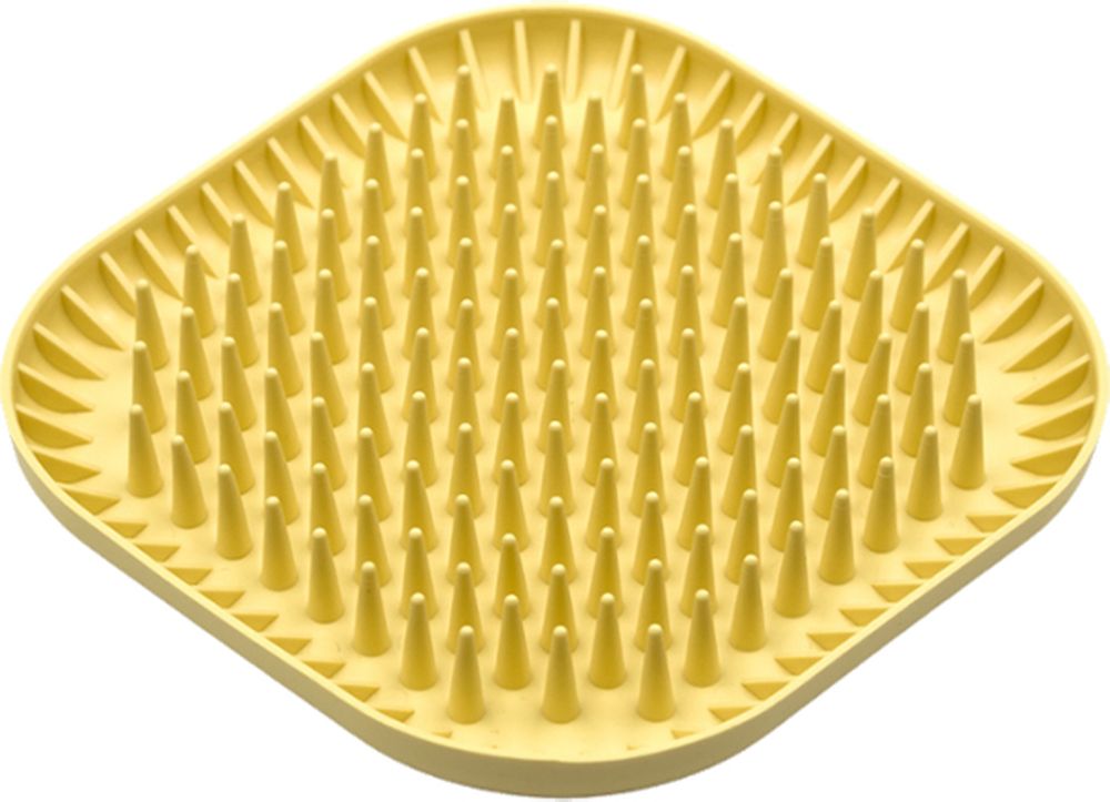 FIBOO ΠΙΑΤΟ ΣΚΥΛΟΥ FIBOO SLOW FEEDER FIBOOWL SPIKY ΚΙΤΡΙΝΟ (19X19CM)