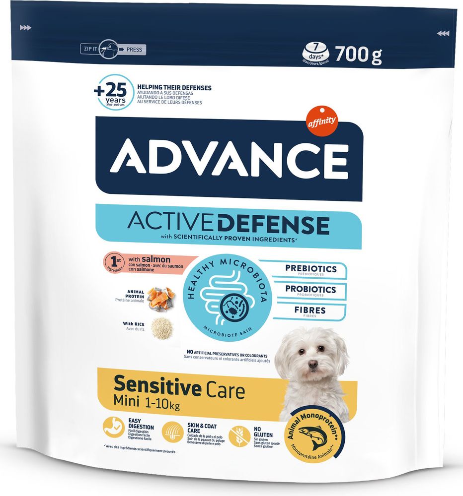 ΤΡΟΦΗ ADVANCE SENSITIVE MINI ΣΟΛΟΜΟΣ (700GR)