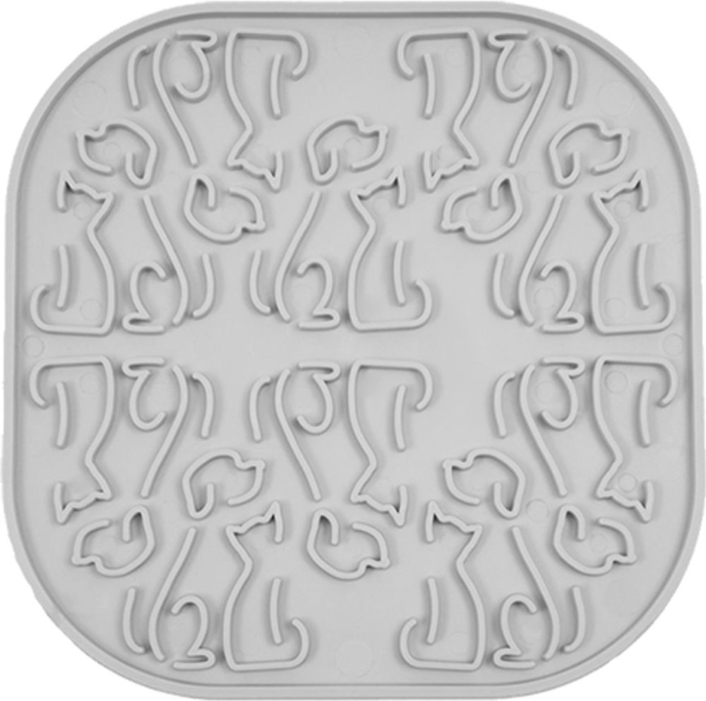 ΠΙΑΤΟ FIBOO LICKING MAT LOLLIPOP ΓΚΡΙ (19X19CM) FIBOO