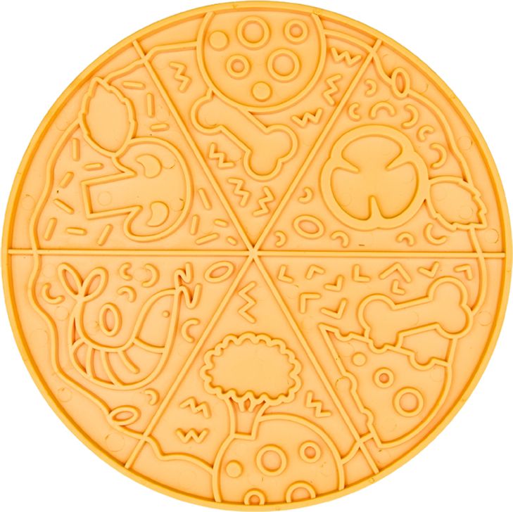 ΠΙΑΤΟ FIBOO LICKING MAT FIZZA ΚΙΤΡΙΝΟ (21X21CM) FIBOO