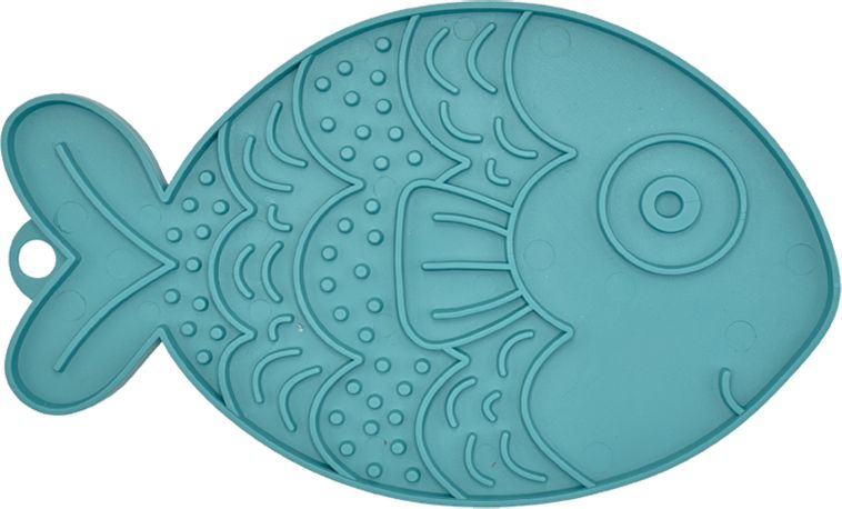 FIBOO ΠΙΑΤΟ FIBOO LICKING MAT FISHKA ΤΙΡΚΟΥΑΖ (21X13CM)
