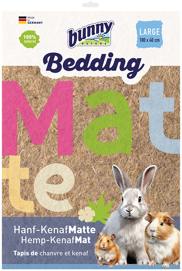 BUNNY NATURE ΥΠΟΣΤΡΩΜΑ BUNNY BEDDING MATTE ΜΕ ΚΑΝΝΑΒΗ LARGE (100X40CM)