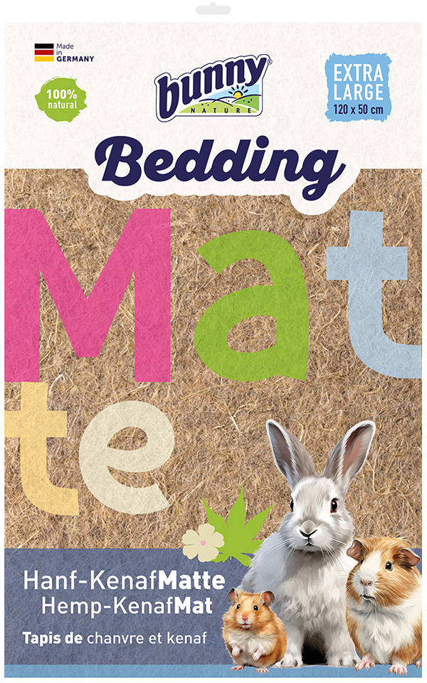 ΥΠΟΣΤΡΩΜΑ BUNNY BEDDING MATTE ΜΕ ΚΑΝΝΑΒΗ XLARGE (120X50CM) BUNNY NATURE