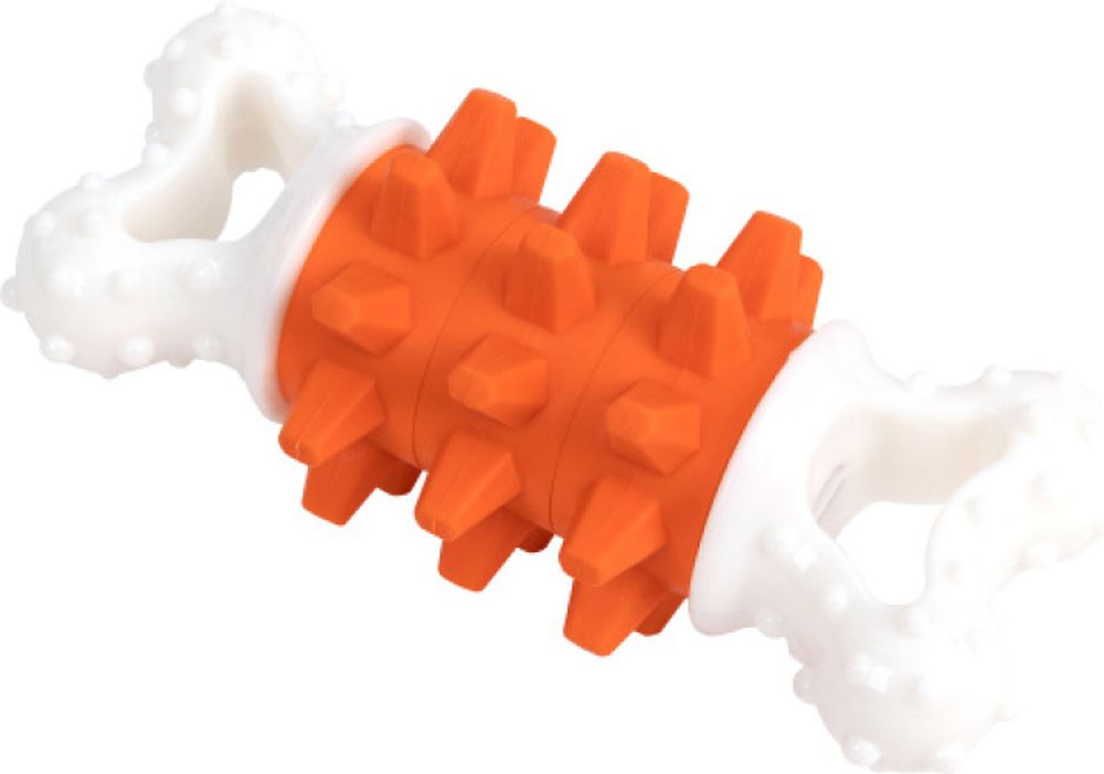 ΠΑΙΧΝΙΔΙ ΣΚΥΛΟΥ PAWISE GIGGLE DUMBELL ΛΕΥΚΟ ΠΟΡΤΟΚΑΛΙ