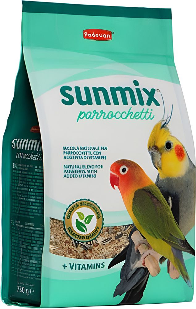 ΤΡΟΦΗ PADOVAN SUNMIX PARROCCHETTI ΜΕΣΑΙΟΙ ΠΑΠΑΓΑΛΟΙ (750GR)