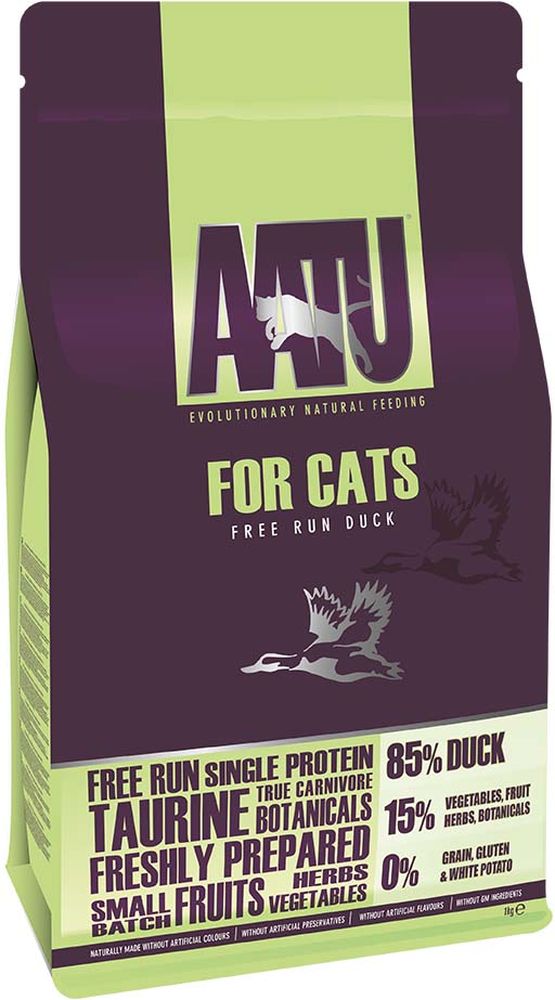 ΤΡΟΦΗ ΓΑΤΑΣ AATU ADULT CAT ΠΑΠΙΑ ΕΛΕΥΘΕΡΑΣ ΒΟΣΚΗΣ (1KG)