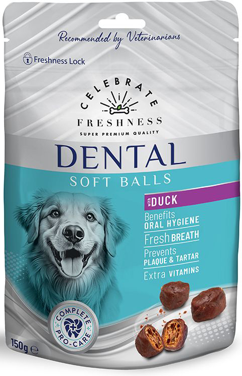 ΣΝΑΚ CELEBRATE FRESHNESS DENTAL SOFT BALLS ΠΑΠΙΑ (150GR) CELEBRATE FRESHNESS