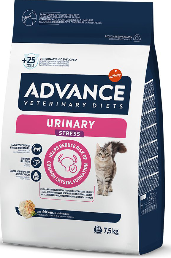 AFFINITY ΤΡΟΦΗ ΓΑΤΑΣ ADVANCE VETERINARY DIET URINARY STRESS ΚΟΤΟΠΟΥΛΟ (7,5KG)