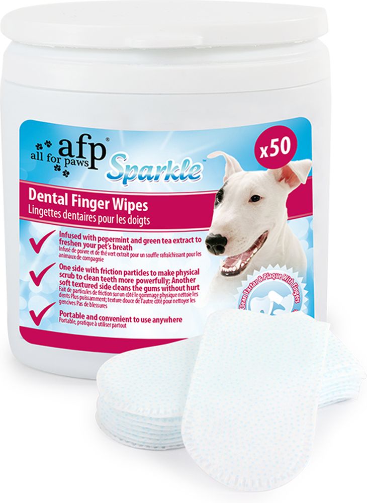 ΟΔΟΝΤΙΚΑ ΜΑΝΤΗΛΑΚΙΑ AFP SPARKLE DENTAL FINGER WIPES (50ΤΜΧ)