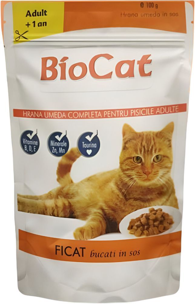 ΦΑΚΕΛΑΚΙ ΓΑΤΑΣ BIOCAT ΣΥΚΩΤΙ (100GR) BIOCAT